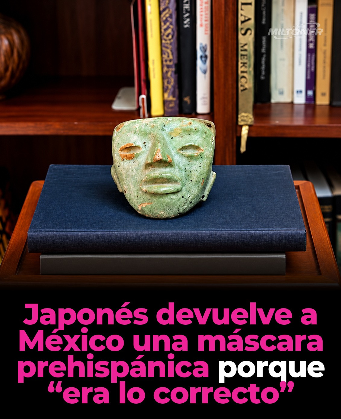 Un japonés devolvió a México una máscara prehispánica que compró en Francia