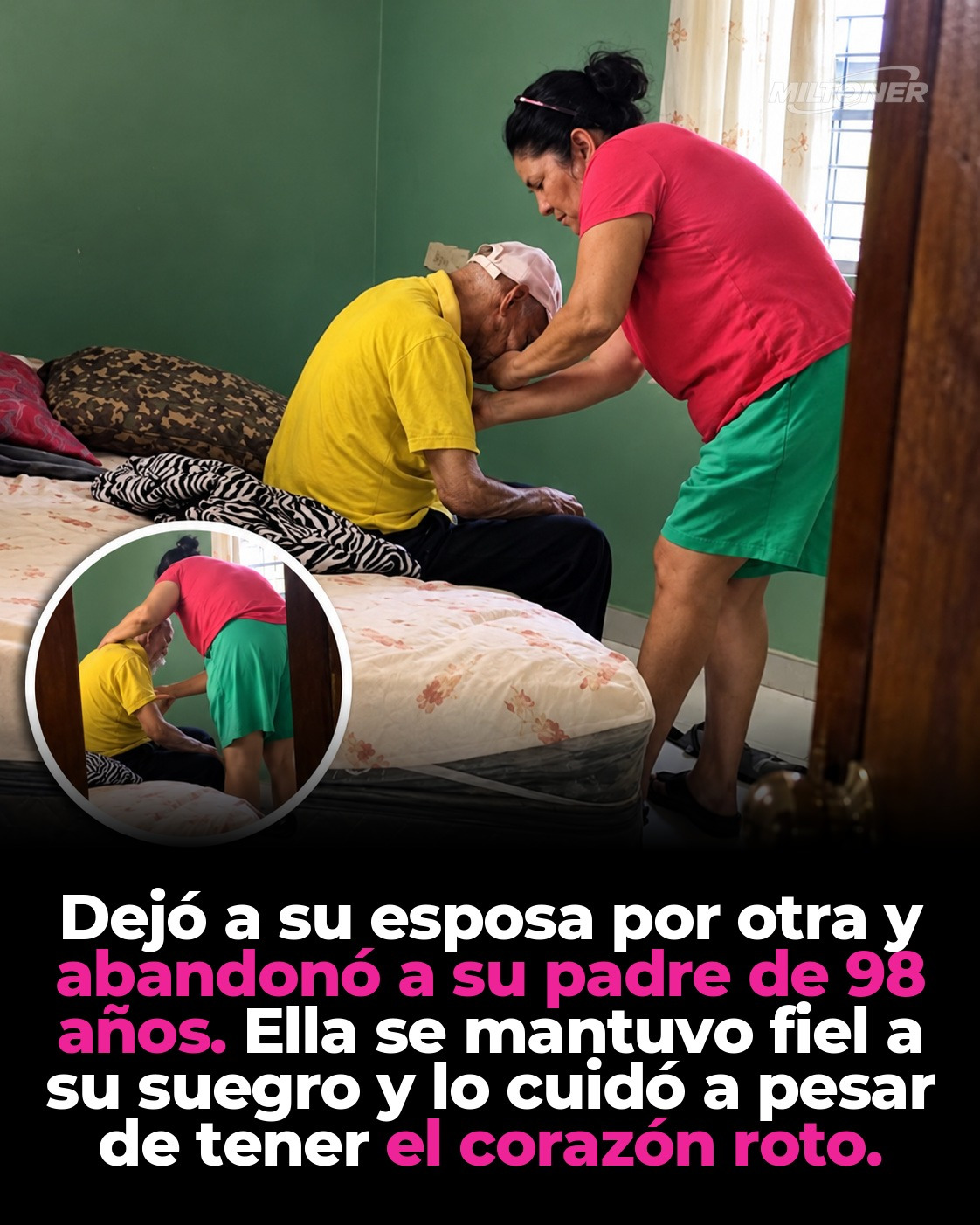 La historia de la mujer que siguió cuidando a su exsuegro y se volvió viral