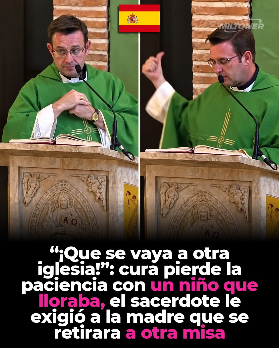 El cura de Valdepeñas vuelve a generar polémica por sacar a una madre de misa