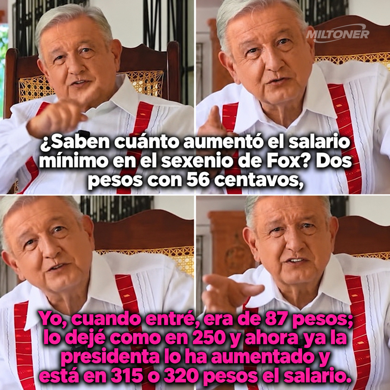 AMLO presume el aumento al salario mínimo y la comparación con Fox: ¿qué tan cierta es?