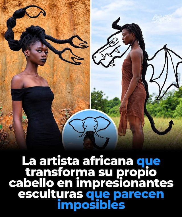Laetitia Ky, la artista marfileña que convierte su cabello en esculturas