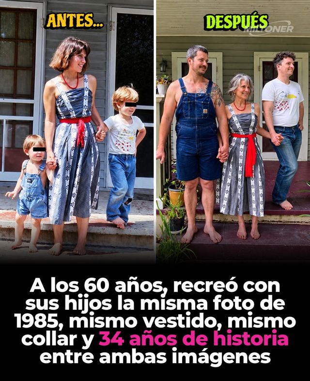 La foto de cumpleaños que una mamá pidió recrear 34 años después