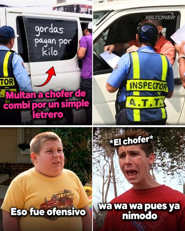 Multan a chofer en Durango por letrero de “Gordas pagan por kilo”