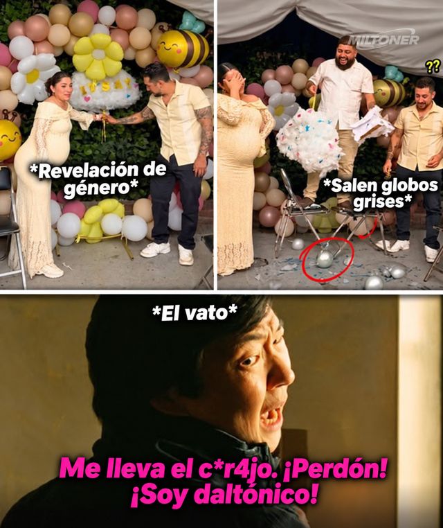 La piñata, los globos grises y el amigo daltónico que se robó el show